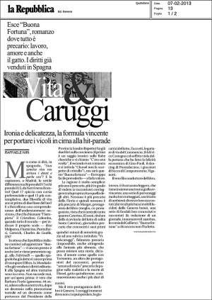 Repubblica Genova, 7 febb 13, Buona Fortuna rece